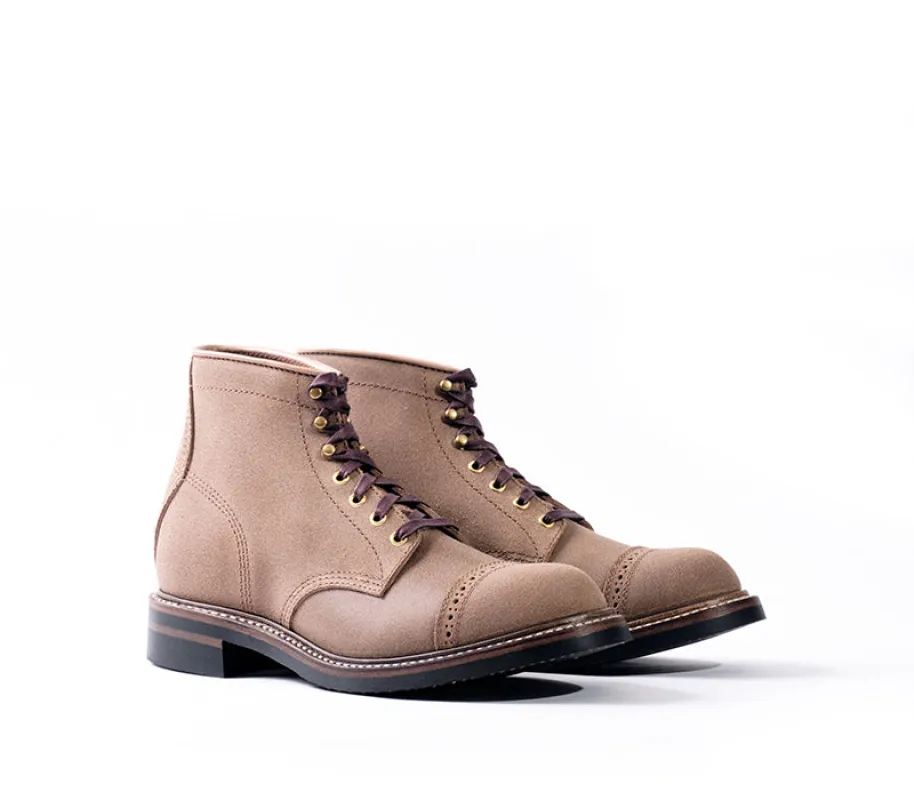 LK-014 Combat Boot Horween CXL Natural Roughout sold by Brooklyn Clothing Co.