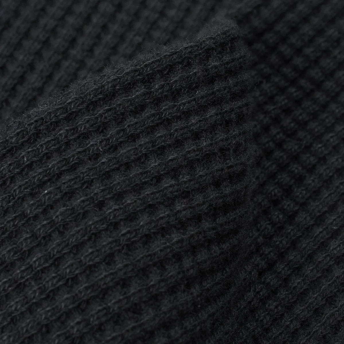 IHTL-1301-BLK Waffle Knit Long Sleeve Crew Neck Thermal Black sold by Brooklyn Clothing Co. product image thumbnail 4