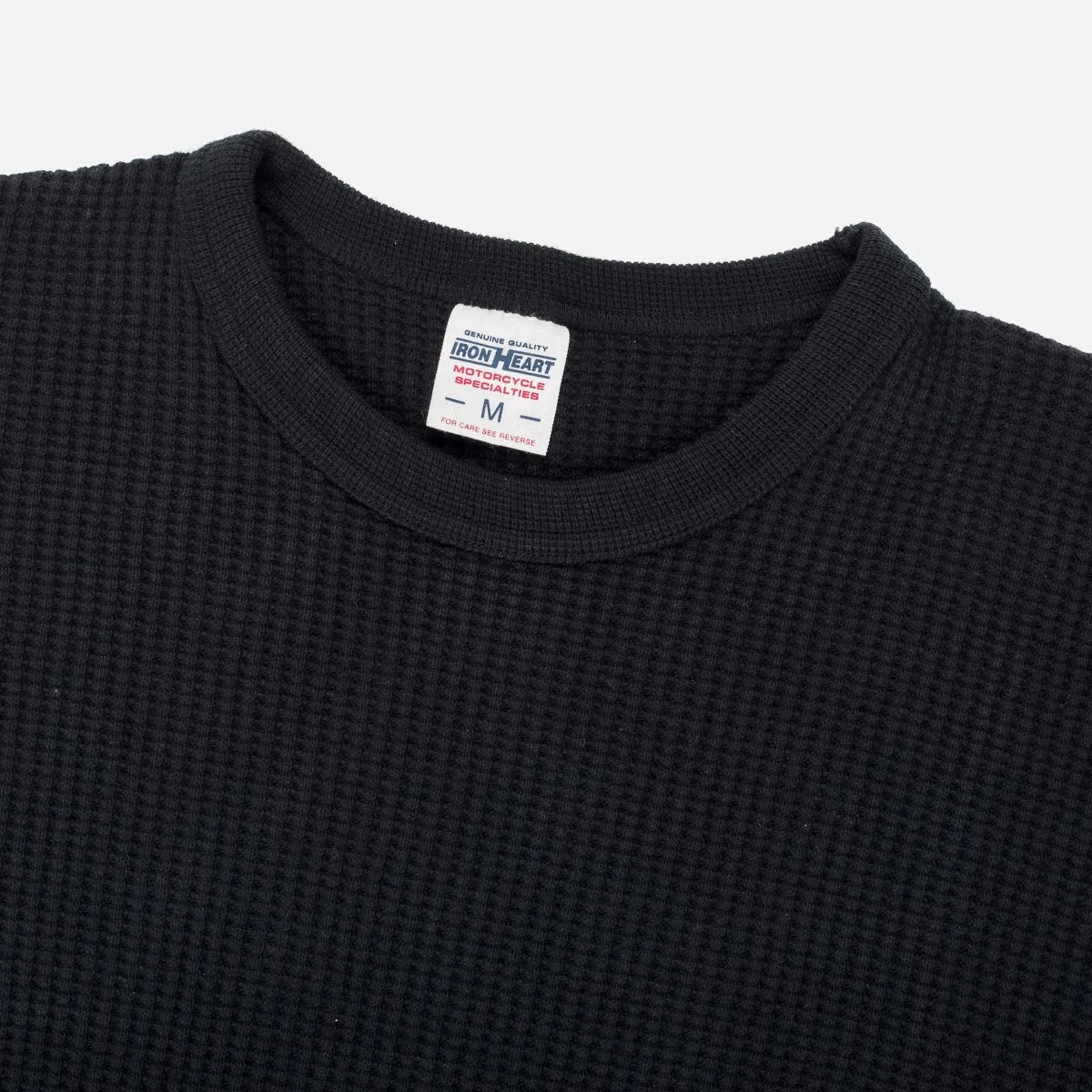 IHTL-1301-BLK Waffle Knit Long Sleeve Crew Neck Thermal Black sold by Brooklyn Clothing Co. product image thumbnail 2