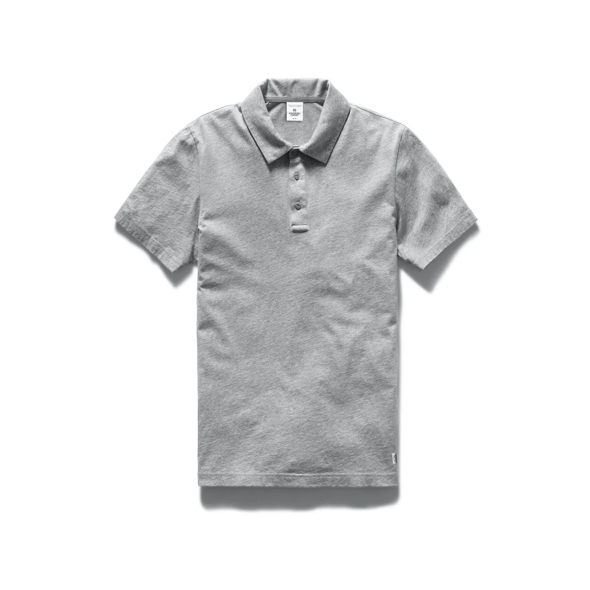 Pima Cotton Jersey Polo Heather Grey sold by Brooklyn Clothing Co.
