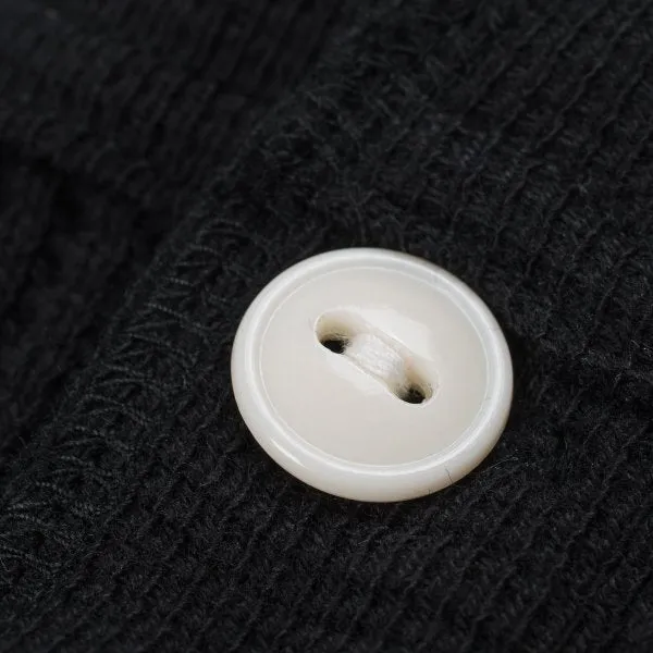 IHTL-1213-BLK Waffle Knit Long Sleeve Thermal Henley Black sold by Brooklyn Clothing Co. product image thumbnail 4
