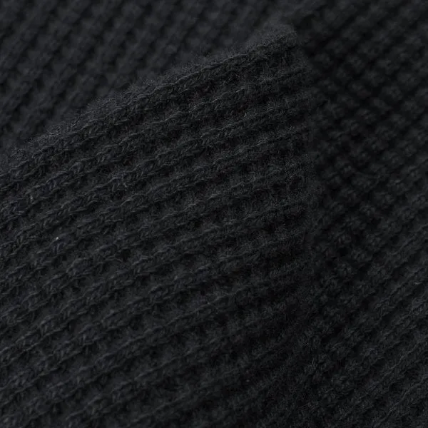 IHTL-1213-BLK Waffle Knit Long Sleeve Thermal Henley Black sold by Brooklyn Clothing Co. product image thumbnail 3
