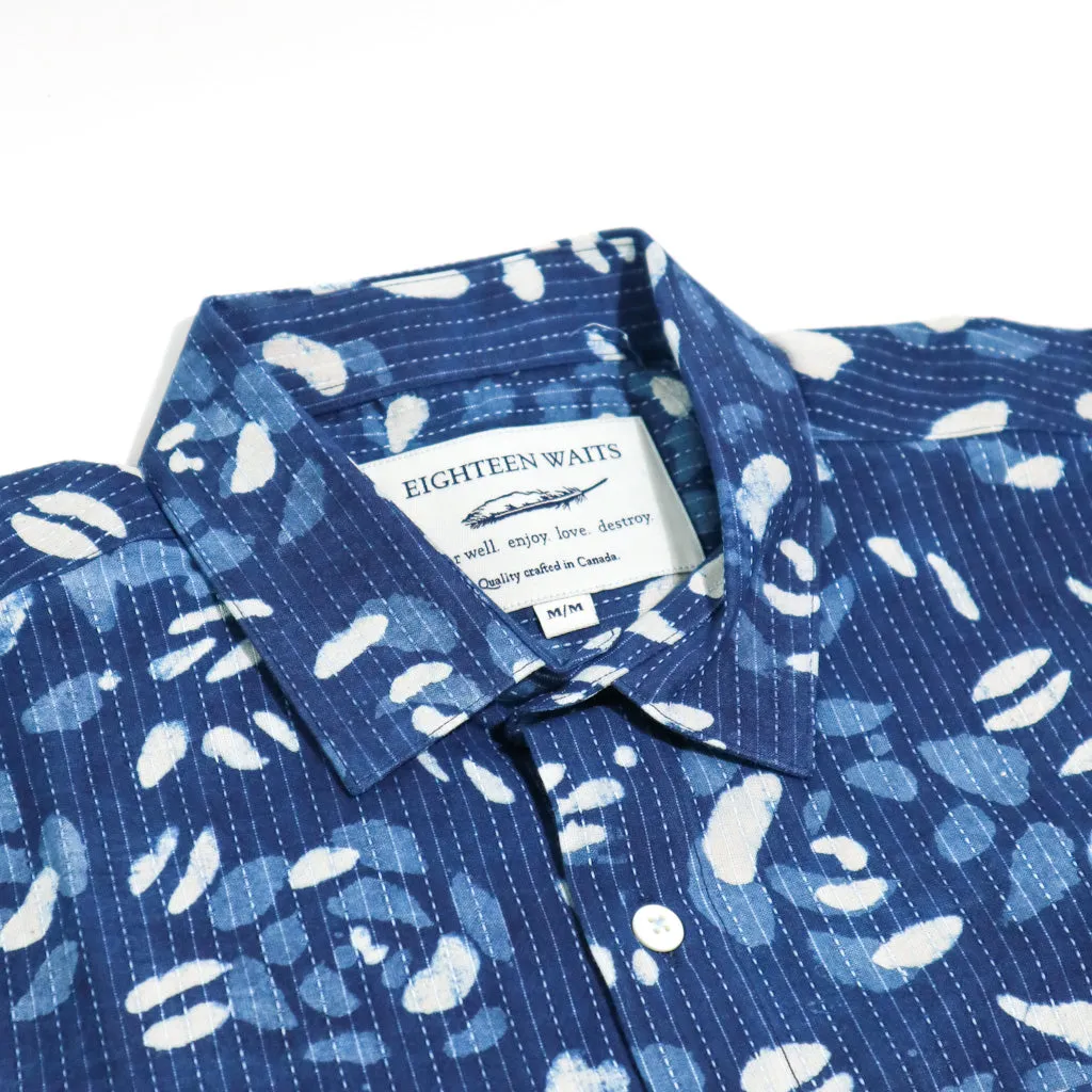 Neuwirth Short Sleeve Indigo Blossom Stitch sold by Brooklyn Clothing Co. product image thumbnail 2