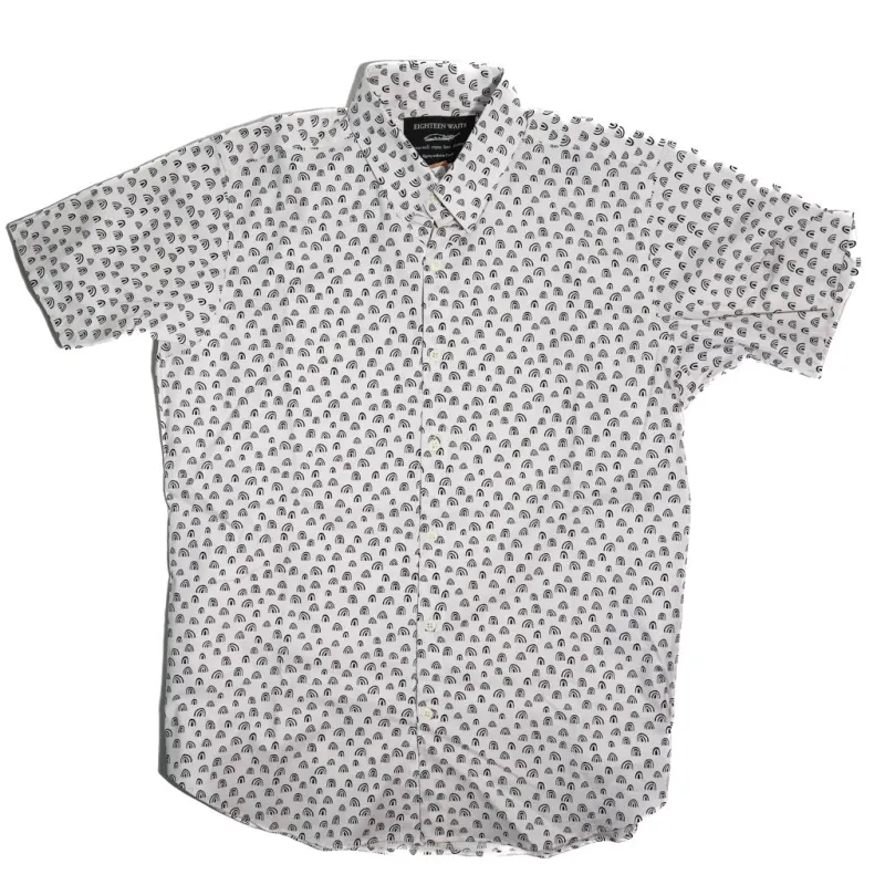 Dylan Short Sleeve White Rainbows sold by Brooklyn Clothing Co.