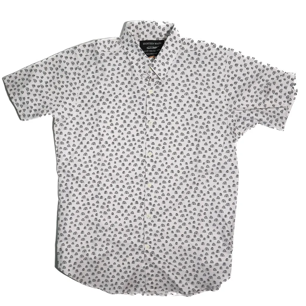 Dylan Short Sleeve White Rainbows sold by Brooklyn Clothing Co.