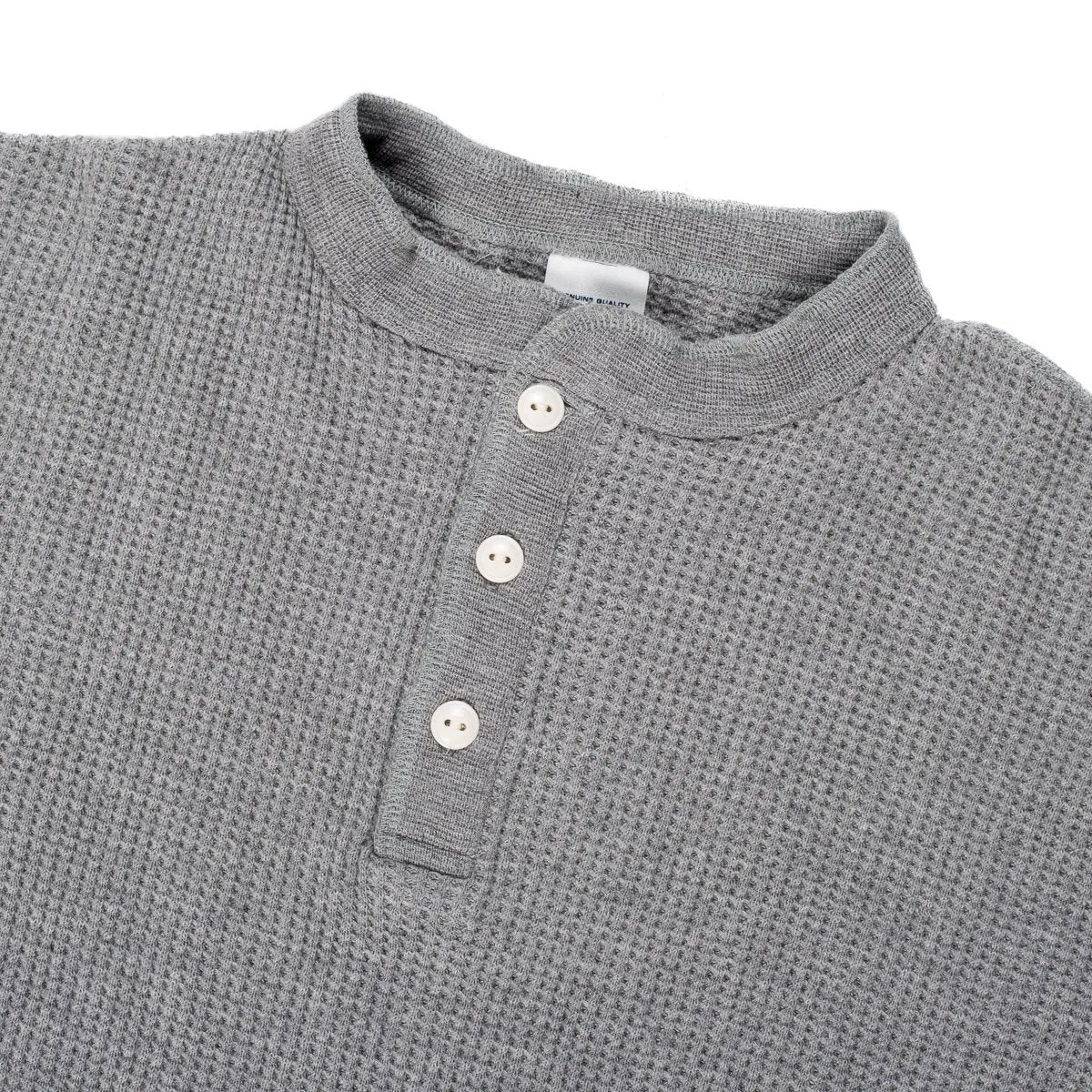 IHTL-1213-GRY Waffle Knit Long Sleeve Thermal Henley Grey sold by Brooklyn Clothing Co. product image thumbnail 2