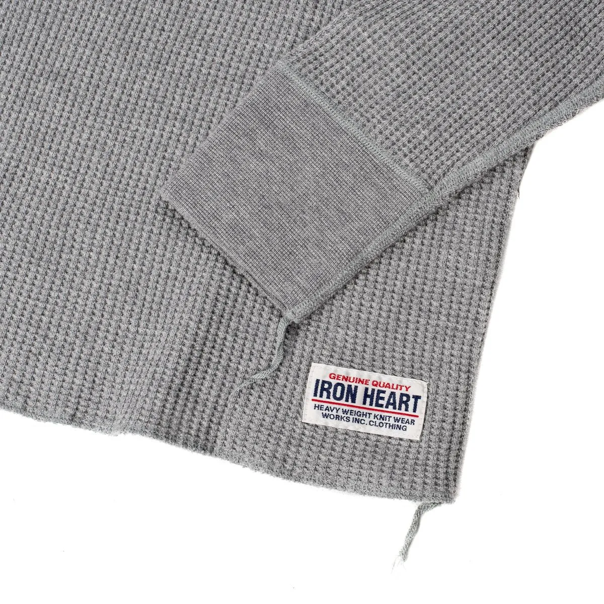 IHTL-1213-GRY Waffle Knit Long Sleeve Thermal Henley Grey sold by Brooklyn Clothing Co. product image thumbnail 3