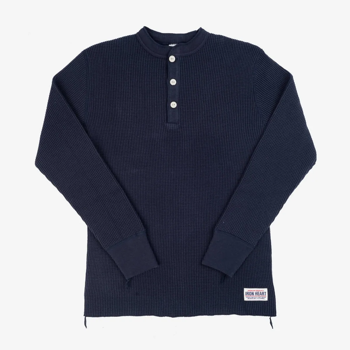 IHTL-1213-NAV Waffle Knit Long Sleeve Thermal Henley Navy sold by Brooklyn Clothing Co.