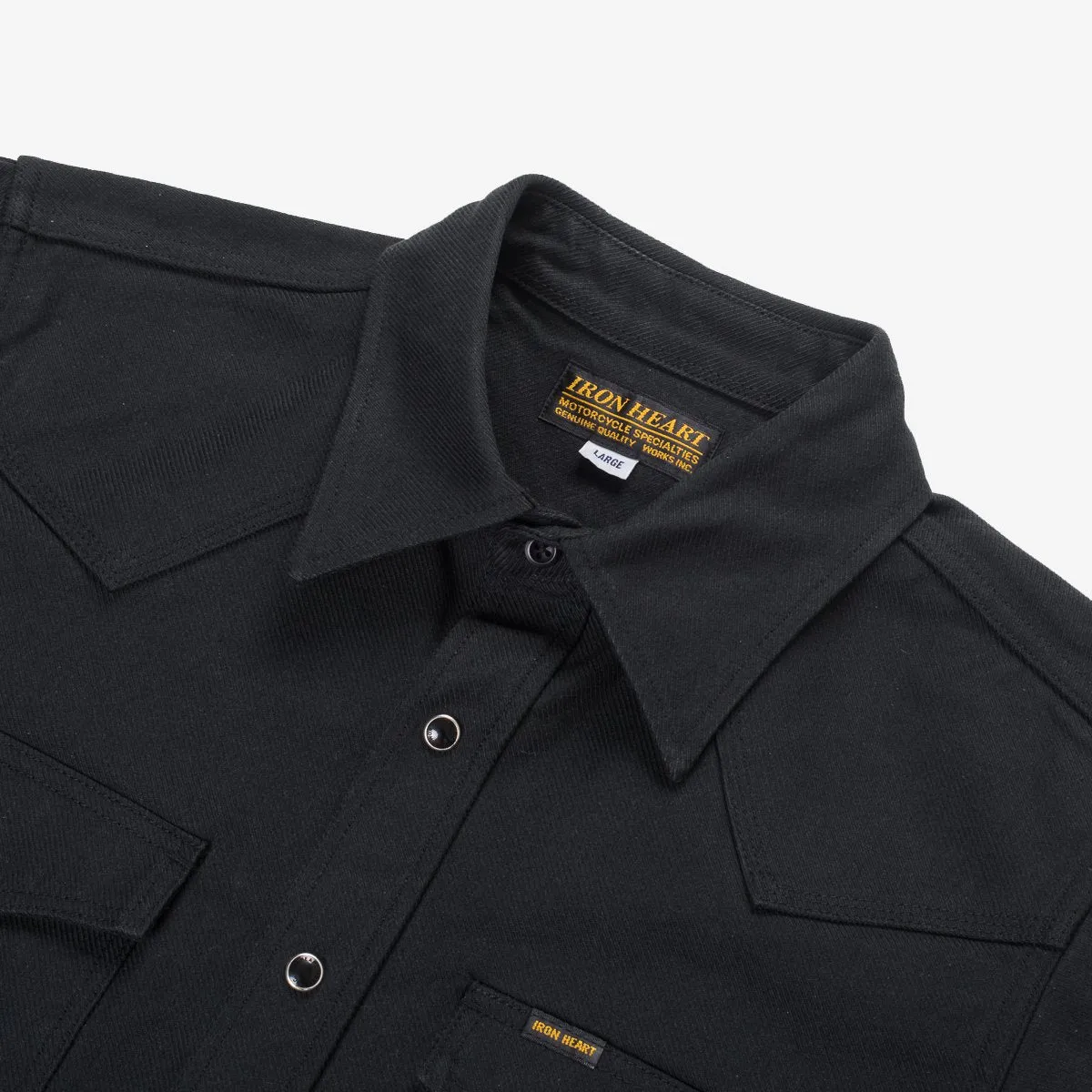 IHSH-235-BLK Military Serge Western Shirt Black sold by Brooklyn Clothing Co. product image thumbnail 2
