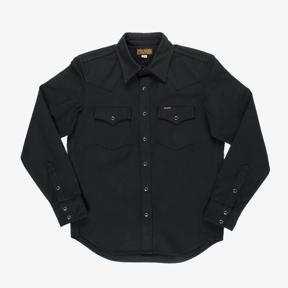 IHSH-235-BLK Military Serge Western Shirt Black sold by Brooklyn Clothing Co.