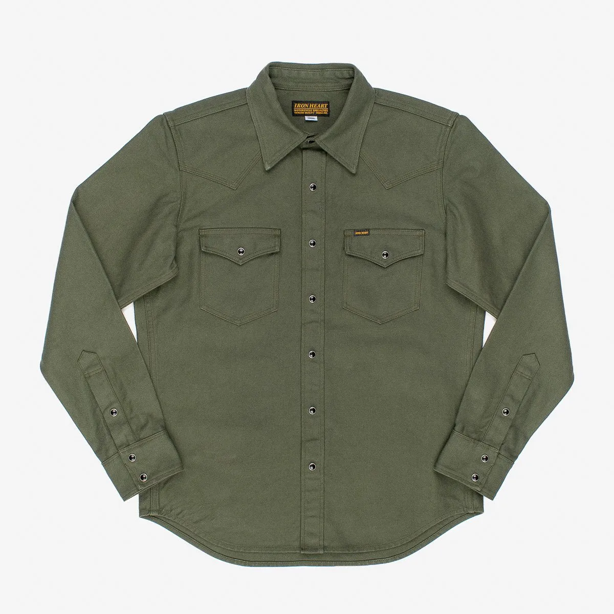 IHSH-235-OLV Military Serge Western Shirt Olive Drab Green sold by Brooklyn Clothing Co.