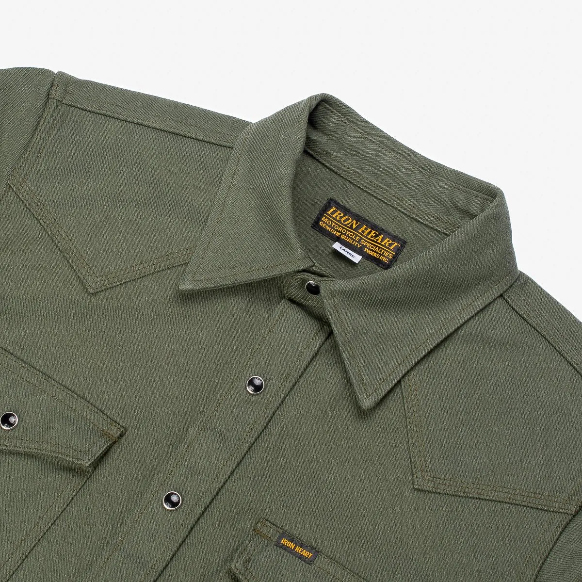 IHSH-235-OLV Military Serge Western Shirt Olive Drab Green sold by Brooklyn Clothing Co. product image thumbnail 2