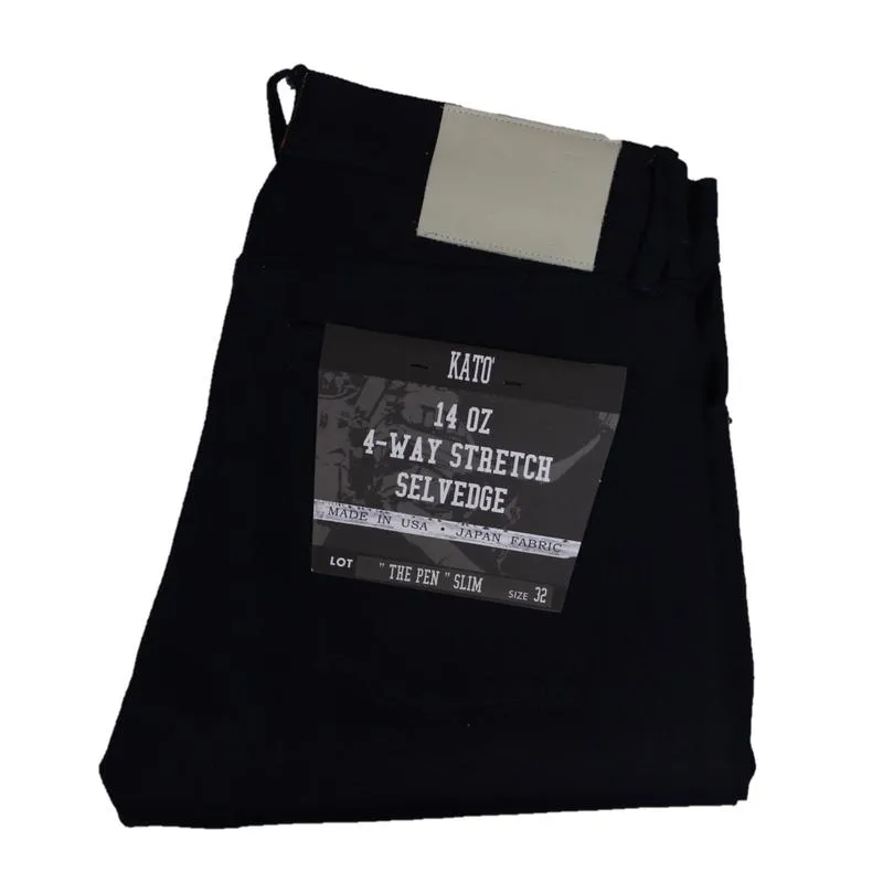 The Pen 14oz Black Raw Selvedge Denim sold by Brooklyn Clothing Co.