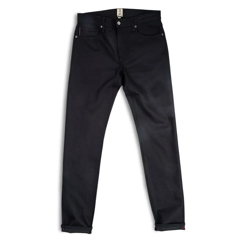 The Pen 10.5oz Raw Indigo/Black Selvedge Denim sold by Brooklyn Clothing Co.