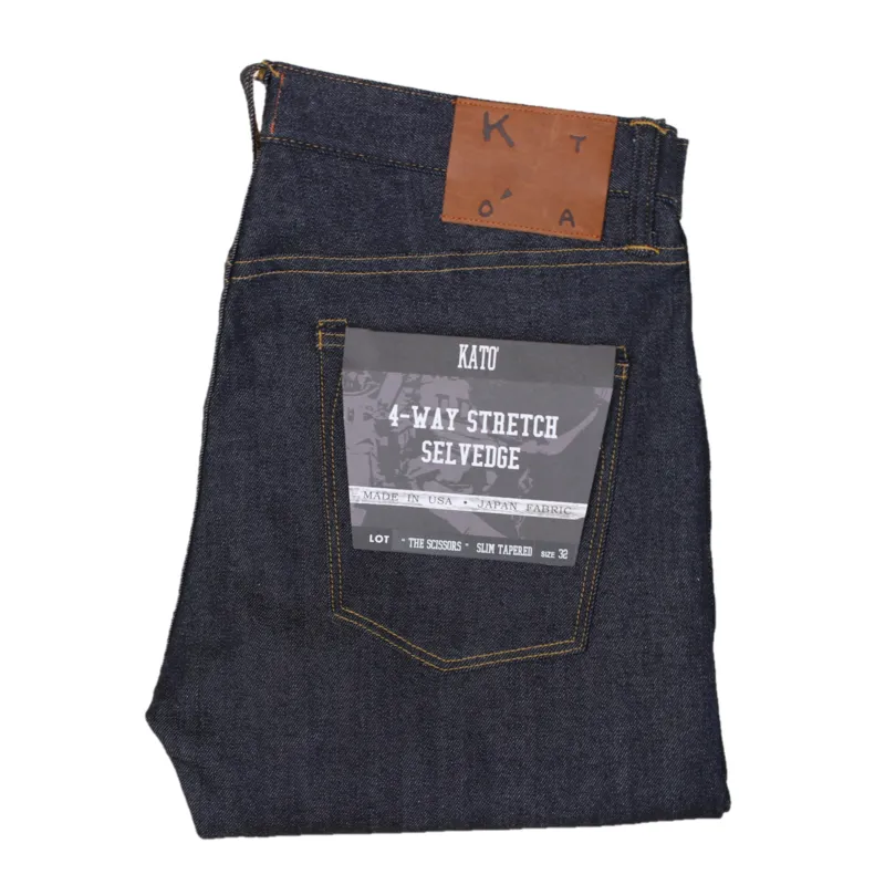 The Scissors 10.5oz Indigo Raw Selvedge Denim sold by Brooklyn Clothing Co.