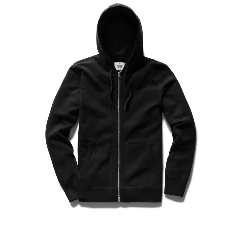 Lightweight Terry Zip Hoodie Black sold by Brooklyn Clothing Co.