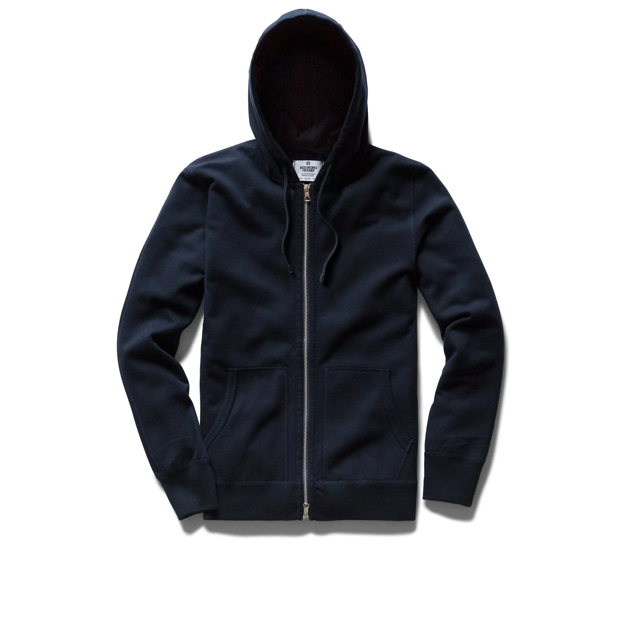 Lightweight Terry Zip Hoodie Navy sold by Brooklyn Clothing Co.