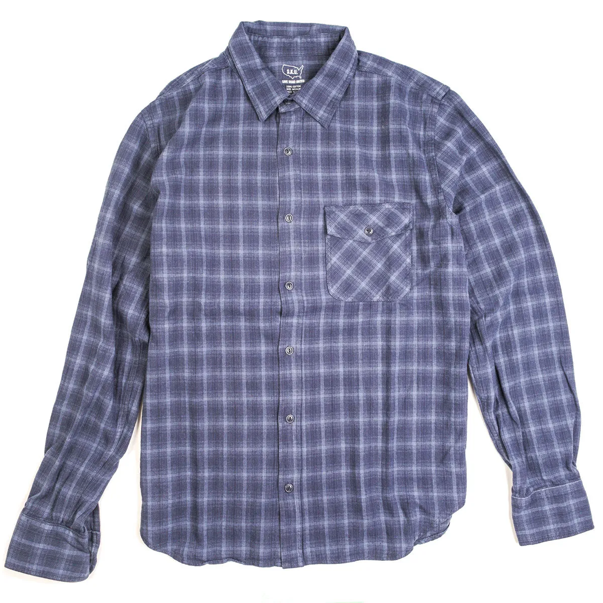 Plaid Flannel Work Shirt Blue sold by Brooklyn Clothing Co.