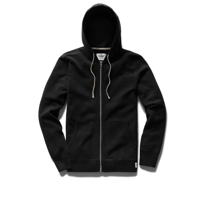 Midweight Terry Zip Hoodie Black sold by Brooklyn Clothing Co.