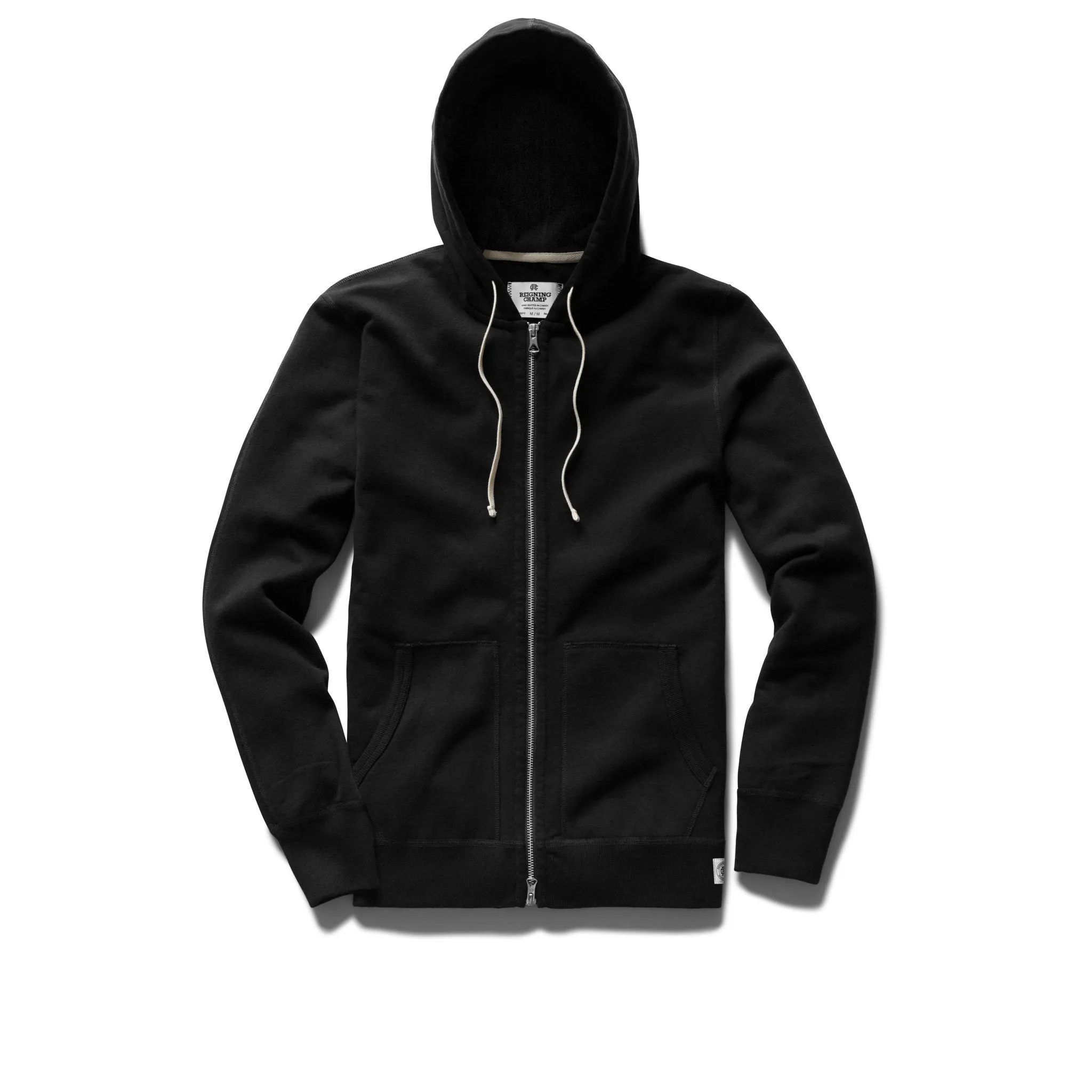 Midweight Terry Zip Hoodie Black sold by Brooklyn Clothing Co.