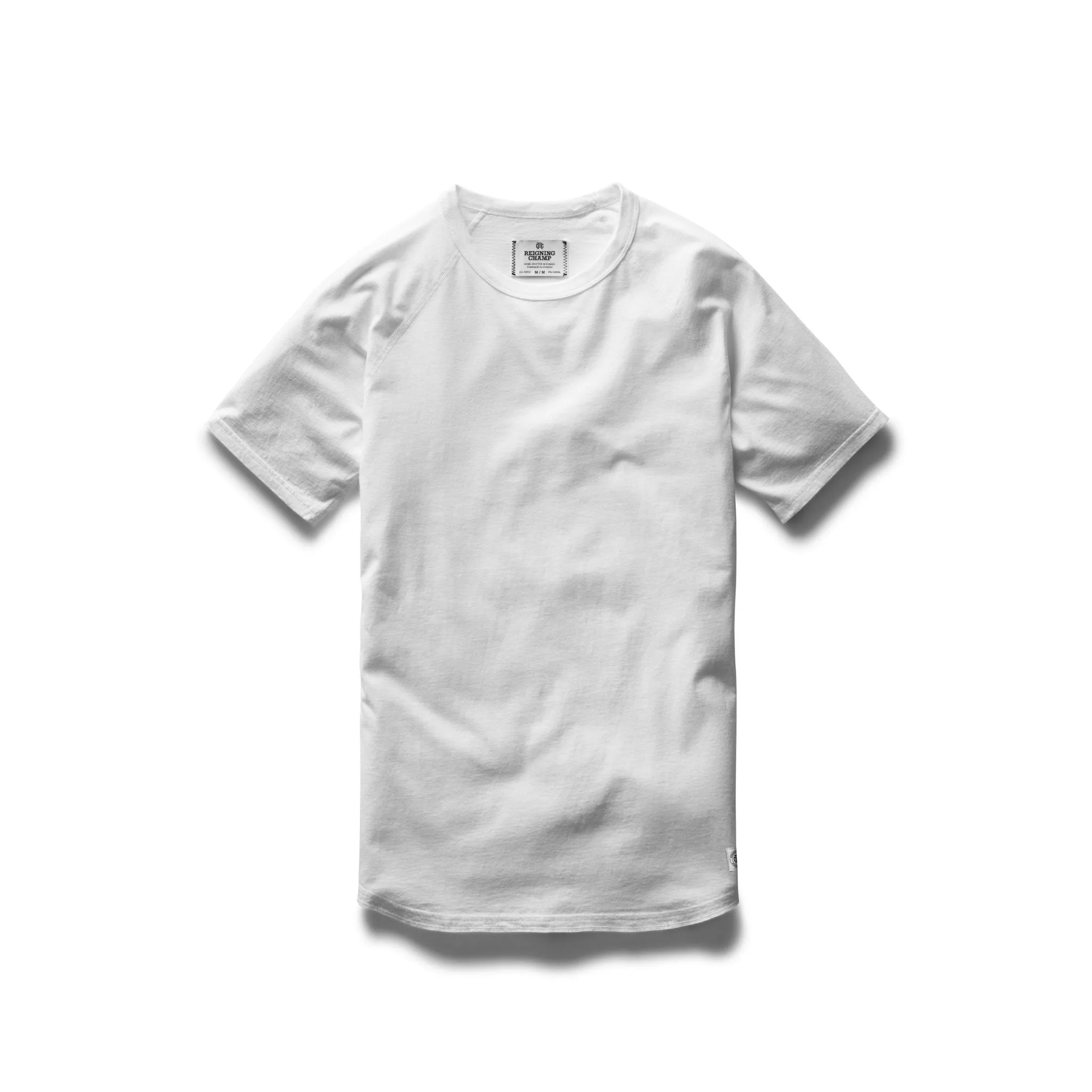 Cotton Jersey Raglan T-Shirt White sold by Brooklyn Clothing Co.