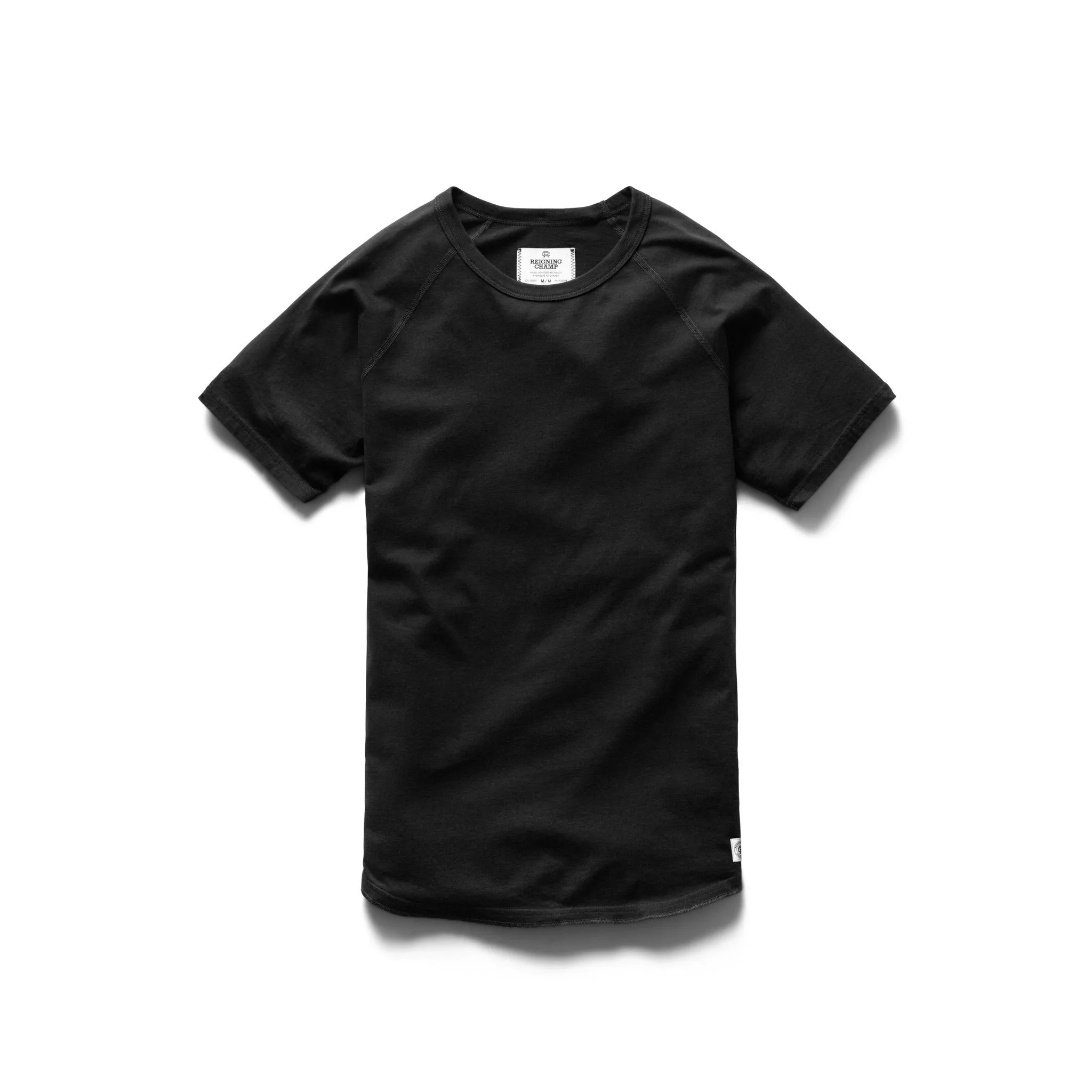 Cotton Jersey Raglan T-Shirt Black sold by Brooklyn Clothing Co.