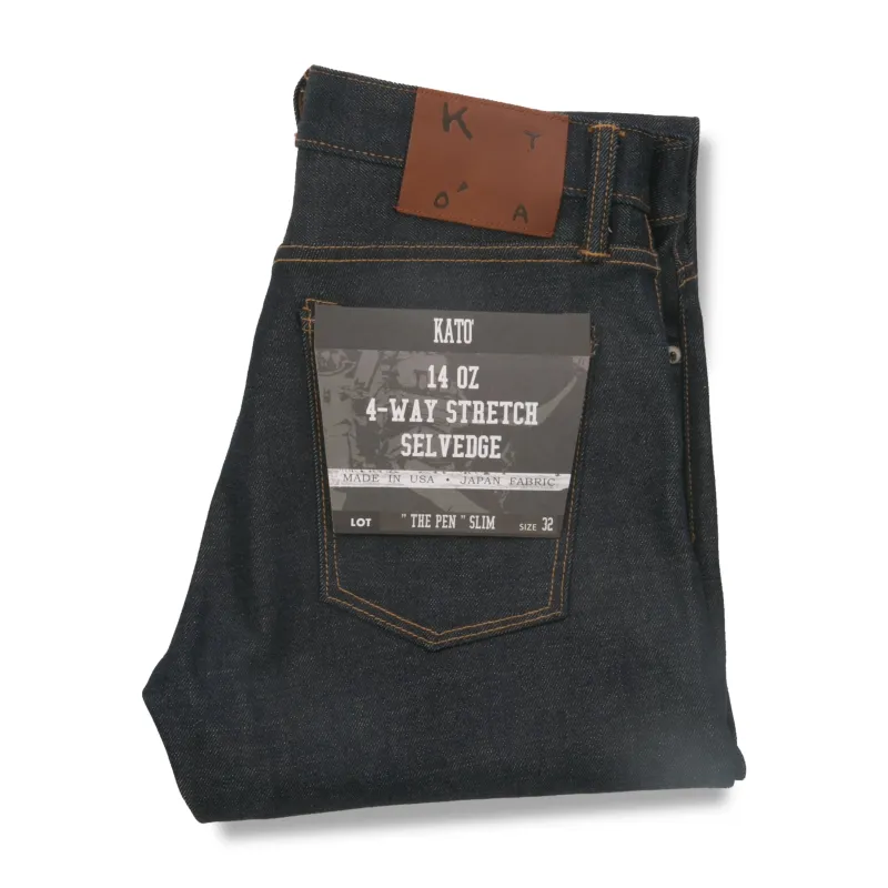 The Pen 14oz Raw Indigo Selvedge Denim sold by Brooklyn Clothing Co.