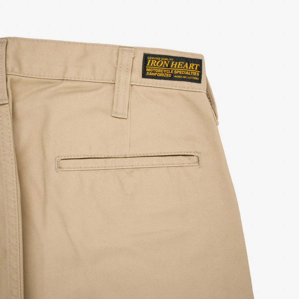 IH-721-KHA 9oz Mercerised Selvedge Cotton Slim Tapered Chinos Khaki sold by Brooklyn Clothing Co. product image thumbnail 3