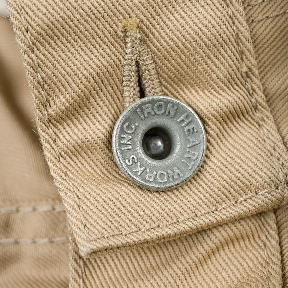 IH-721-KHA 9oz Mercerised Selvedge Cotton Slim Tapered Chinos Khaki sold by Brooklyn Clothing Co. product image thumbnail 5