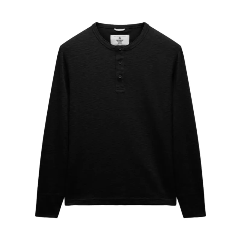1x1 Slub Slim Long Sleeve Black sold by Brooklyn Clothing Co.