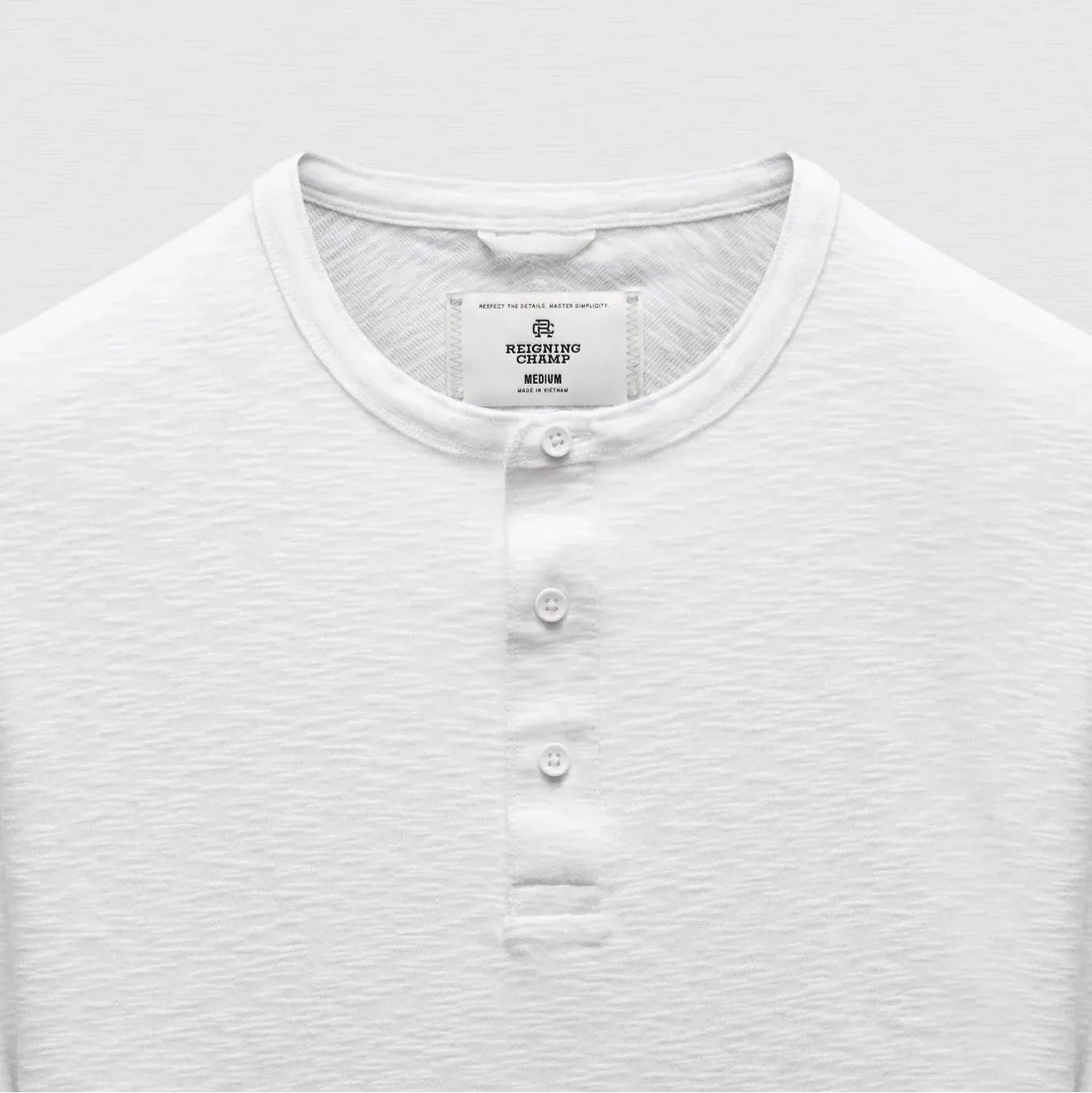 1x1 Slub Slim Henley White sold by Brooklyn Clothing Co. product image thumbnail 2