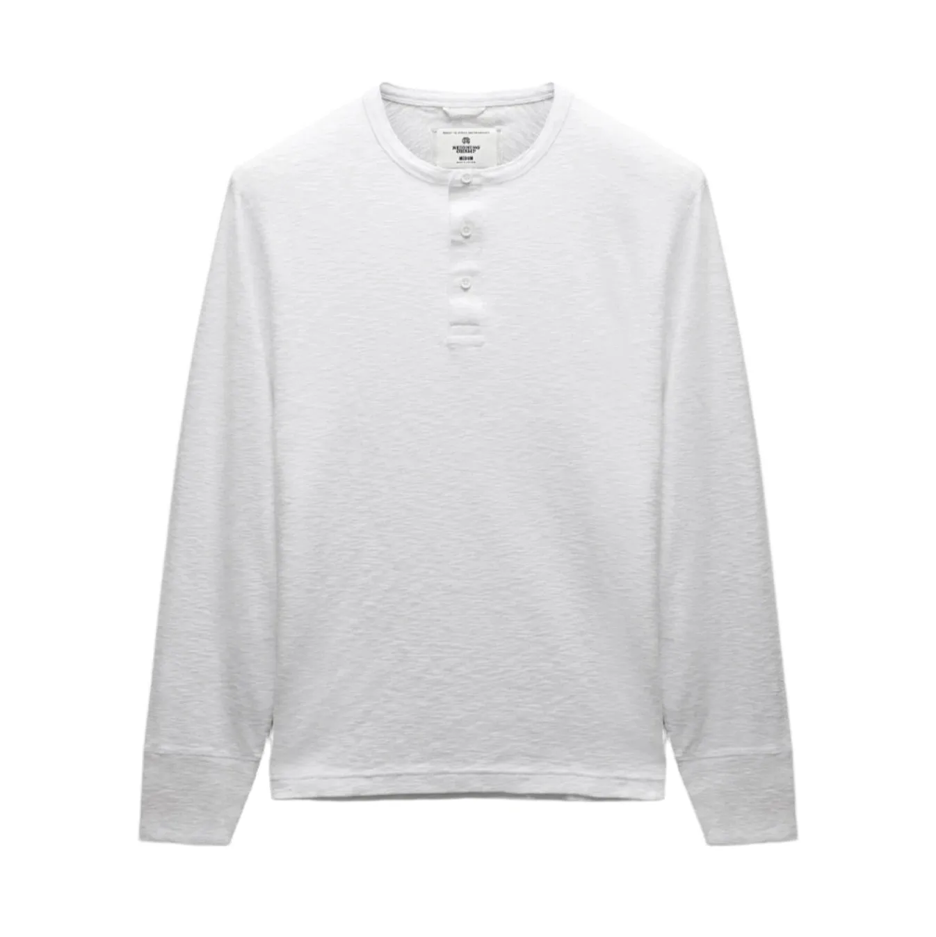 1x1 Slub Slim Henley White sold by Brooklyn Clothing Co.