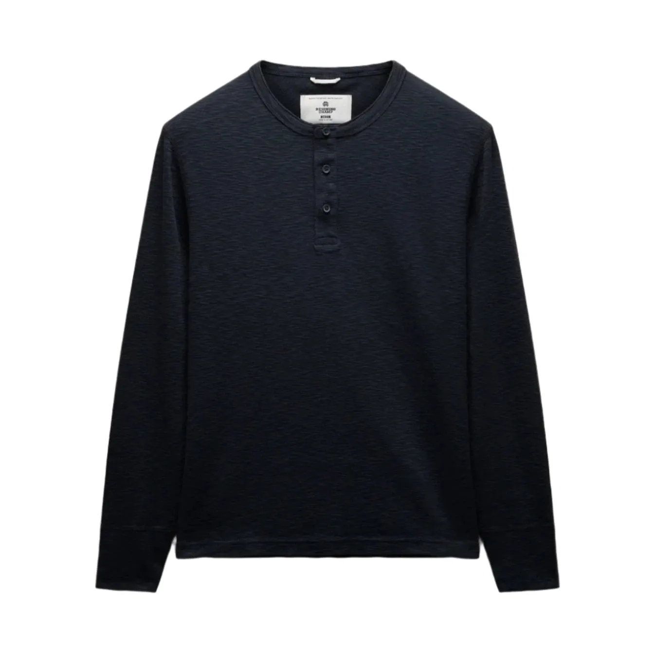 1x1 Slub Slim Henley Navy sold by Brooklyn Clothing Co.