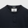 1x1 Slub Slim Henley Navy sold by Brooklyn Clothing Co.
