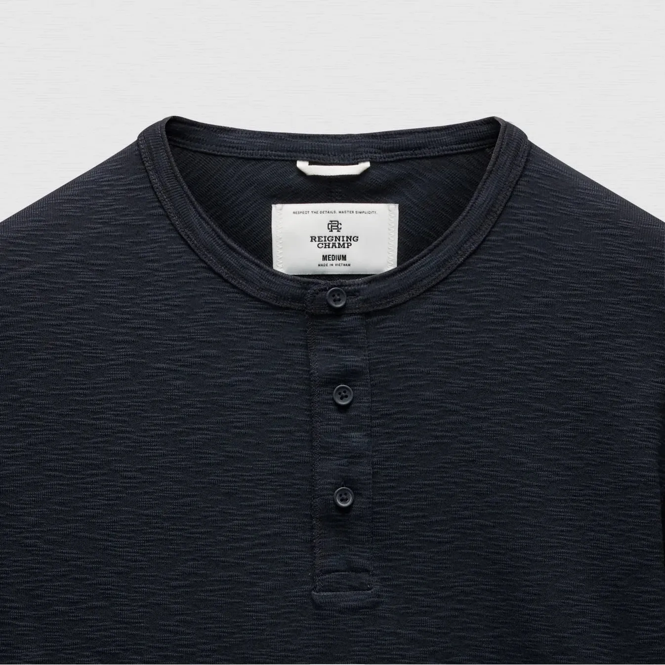 1x1 Slub Slim Henley Navy sold by Brooklyn Clothing Co. product image thumbnail 2