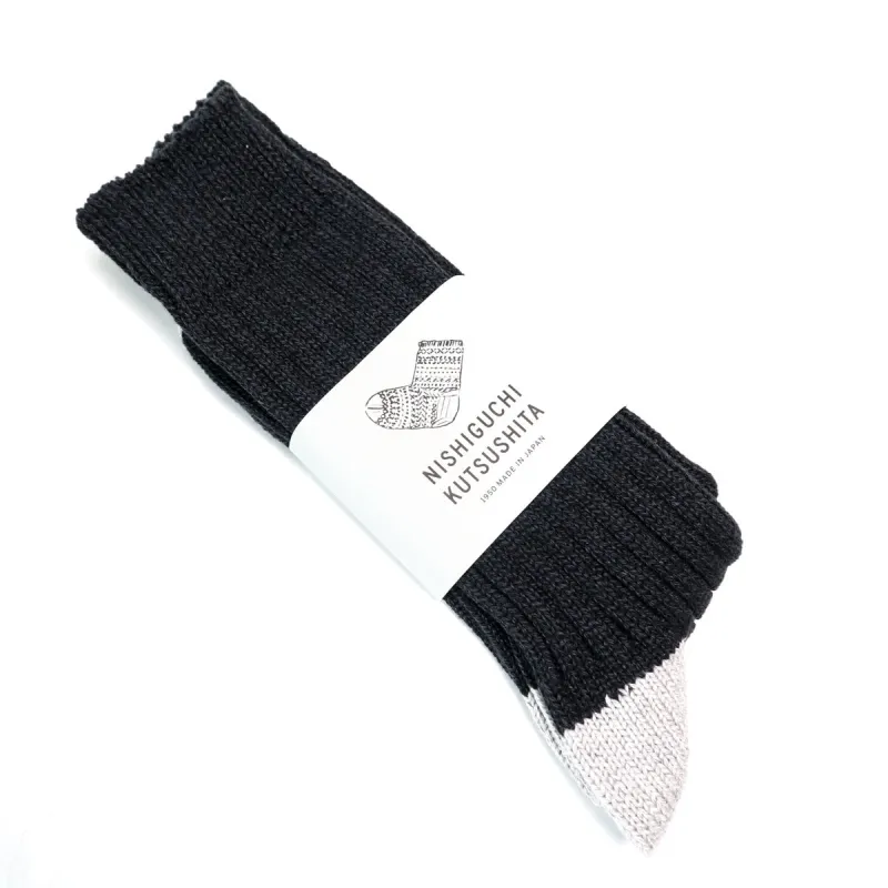 Boston Luxurious Cotton Ribbed Socks Charcoal sold by Brooklyn Clothing Co.