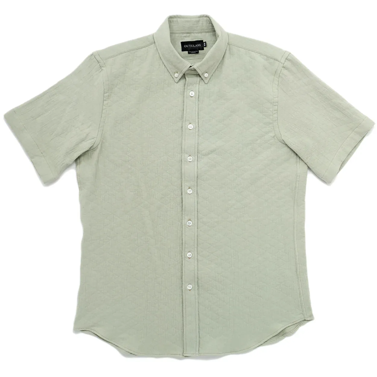 Mint Quilted Short Sleeve Classic Shirt sold by Brooklyn Clothing Co.