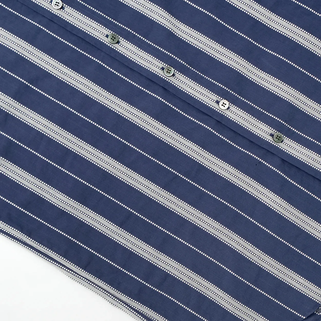 Navy Jacquard Stripe Short Sleeve Classic Shirt sold by Brooklyn Clothing Co. product image thumbnail 3