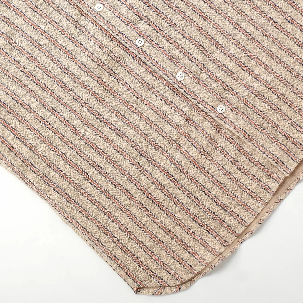 Linen Gauze Wiggly Stripe Short Sleeve Easy Shirt sold by Brooklyn Clothing Co. product image thumbnail 3