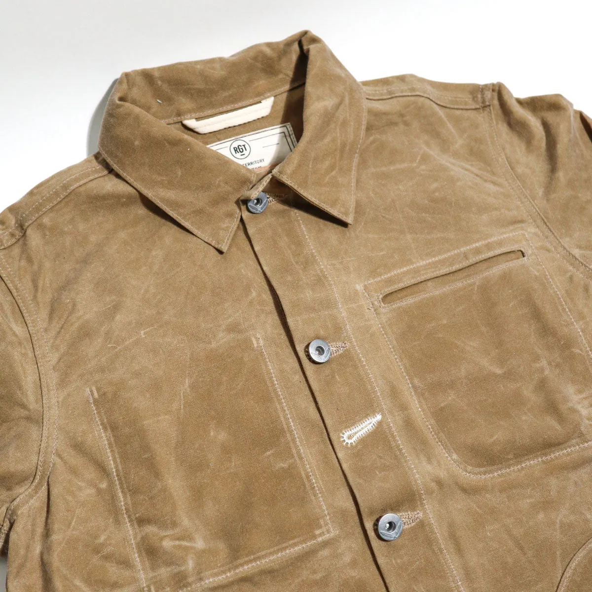 Ridgeline Supply Jacket Tan Waxed Canvas sold by Brooklyn Clothing Co. product image thumbnail 2