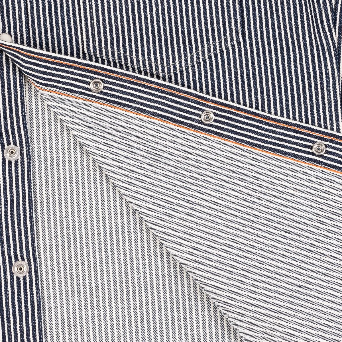 IHSH-07-IND 12oz Hickory Stripe Western Shirt Indigo sold by Brooklyn Clothing Co. product image thumbnail 4