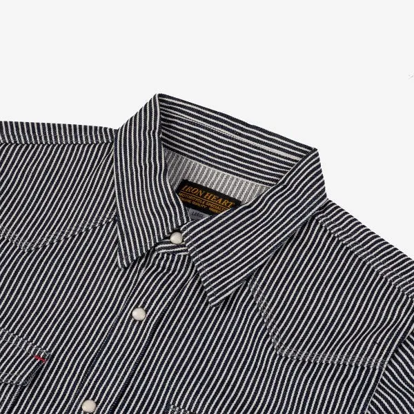 IHSH-07-IND 12oz Hickory Stripe Western Shirt Indigo sold by Brooklyn Clothing Co. product image thumbnail 2