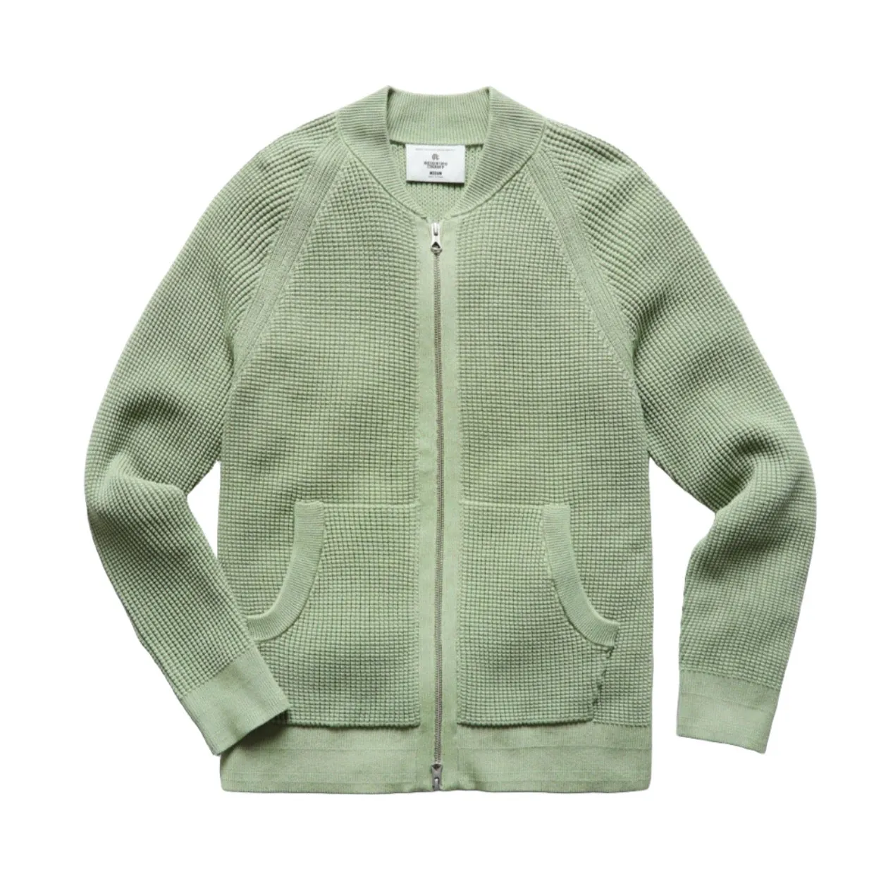 Supima Anthem Bomber Mineral Green sold by Brooklyn Clothing Co.