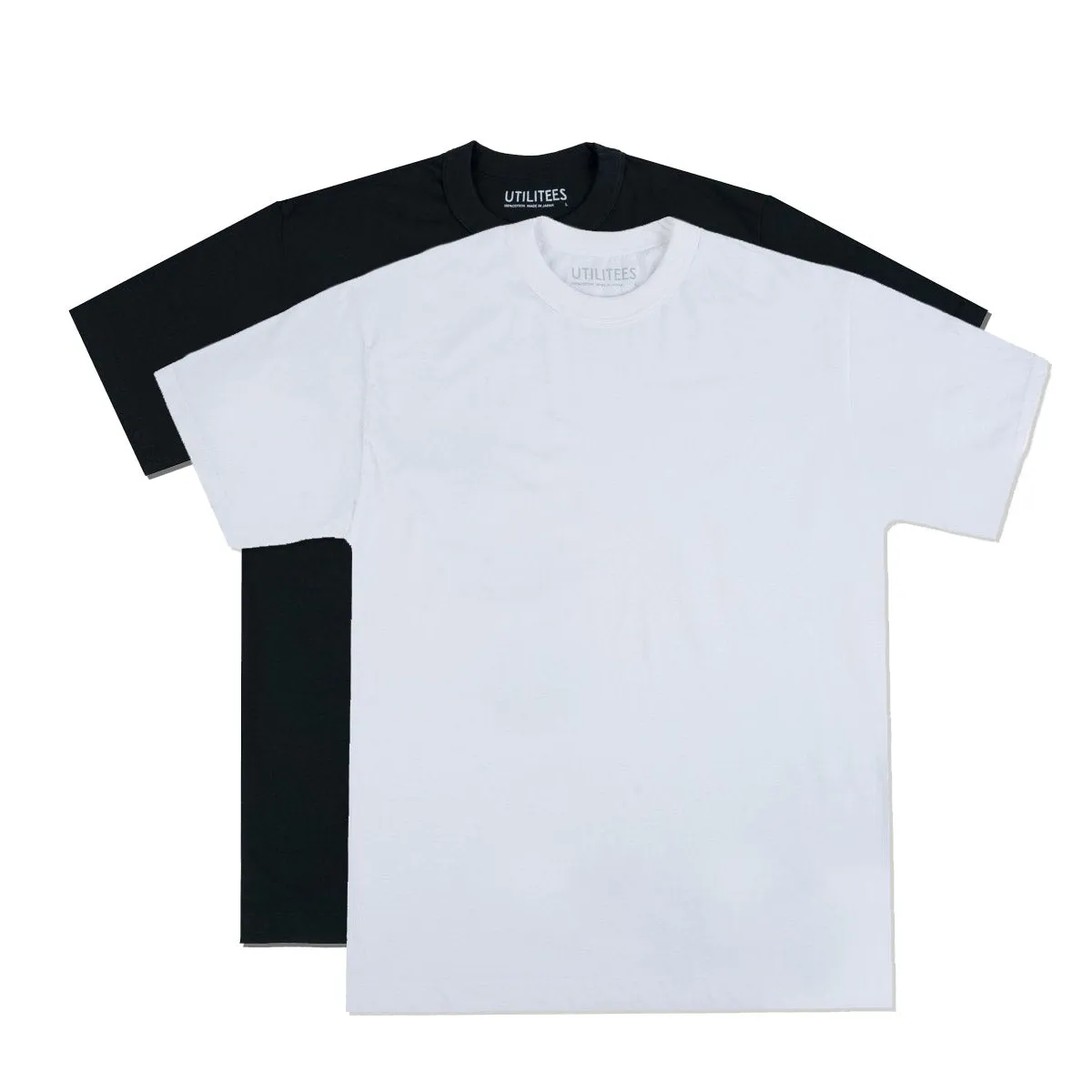 5.5oz Loopwheel Crew Neck T-Shirt Twin Pack Black & White sold by Brooklyn Clothing Co.