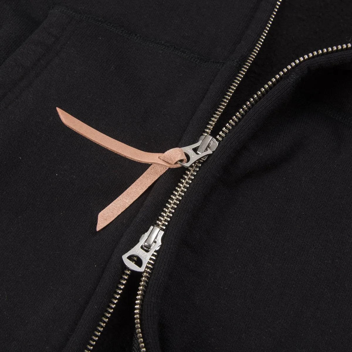 IHSW-10-BLK 14oz Ultra Heavy Loopwheel Cotton Zip Hoodie Black sold by Brooklyn Clothing Co. product image thumbnail 4