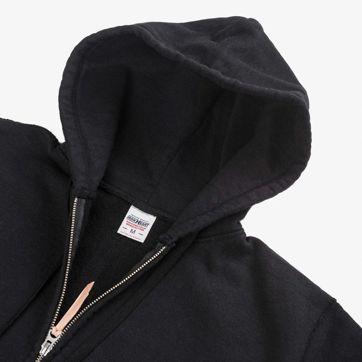 IHSW-10-BLK 14oz Ultra Heavy Loopwheel Cotton Zip Hoodie Black sold by Brooklyn Clothing Co. product image thumbnail 2