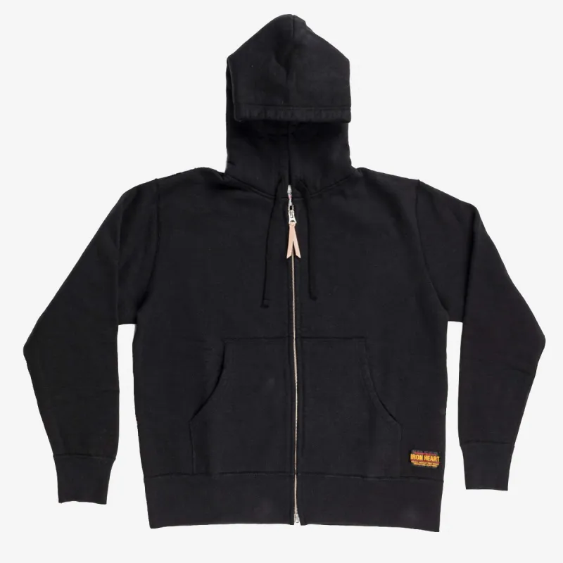 IHSW-10-BLK 14oz Ultra Heavy Loopwheel Cotton Zip Hoodie Black sold by Brooklyn Clothing Co.