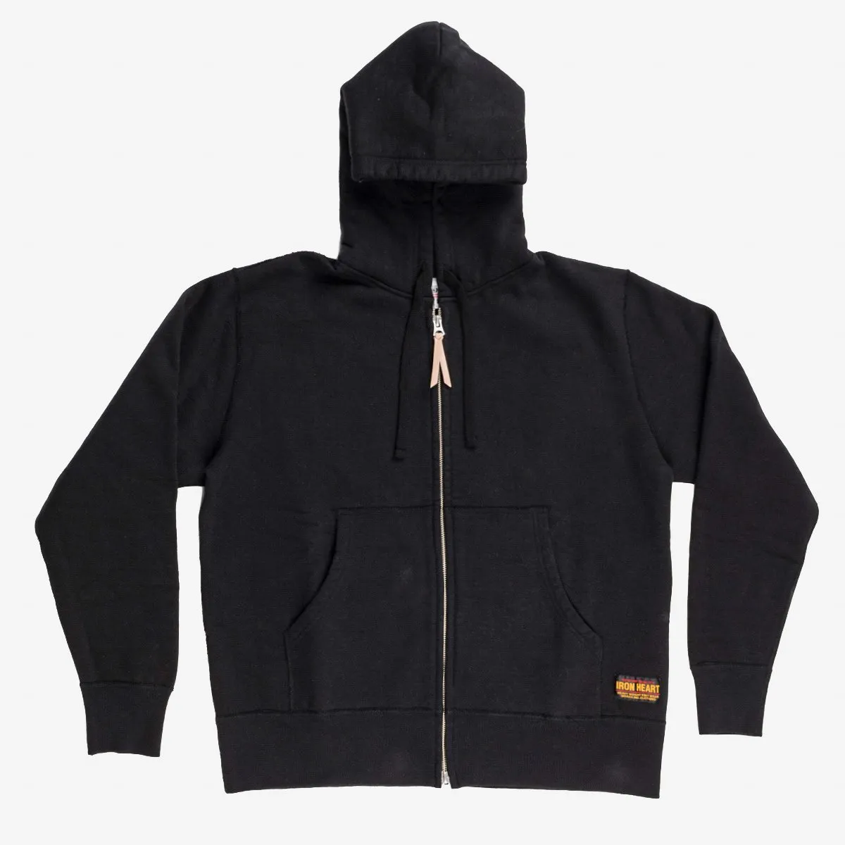 IHSW-10-BLK 14oz Ultra Heavy Loopwheel Cotton Zip Hoodie Black sold by Brooklyn Clothing Co.