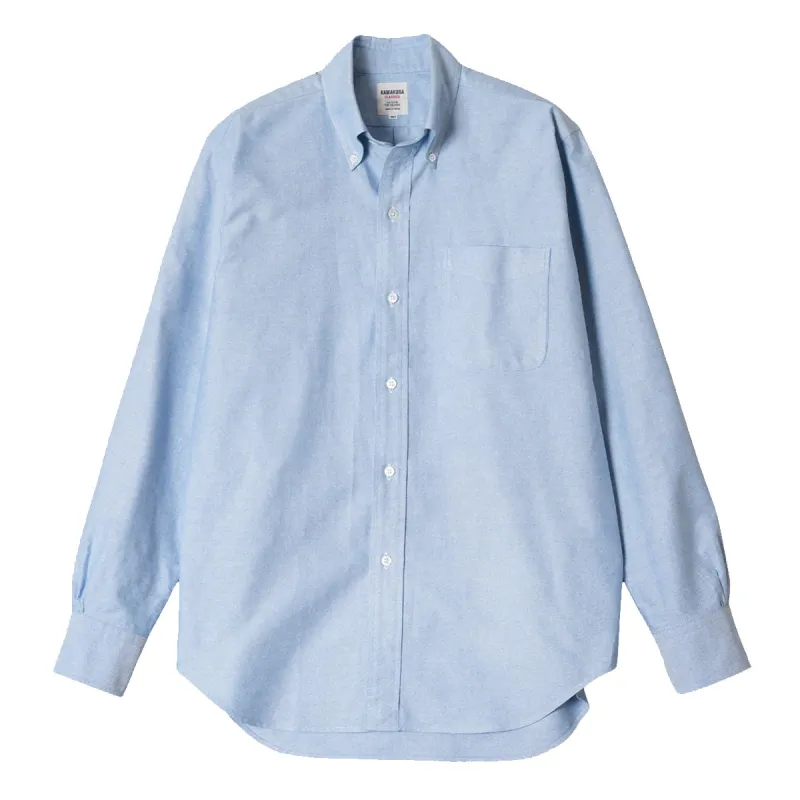 Kamakura Shirt Ametora Button-Down Selvedge Oxford Shirt Blue sold by Brooklyn Clothing Co.