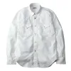 FN-SCW-003L 5oz Western Chambray Shirt White sold by Brooklyn Clothing Co.